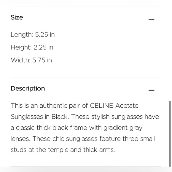 Celine Black Acetate Frame Polarized Oversized Square
Sunglasses- CL401341 - Picture 11 of 11